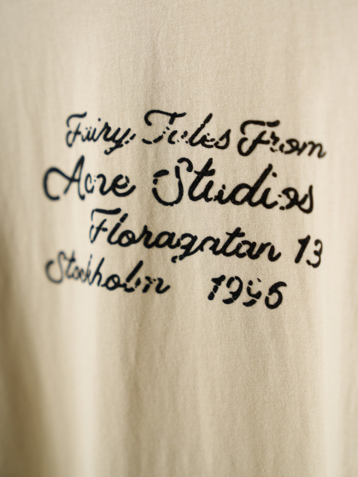 Acne Studios Stockholm 1996 Script Letter Oversized Short‑Sleeve T‑Shirt