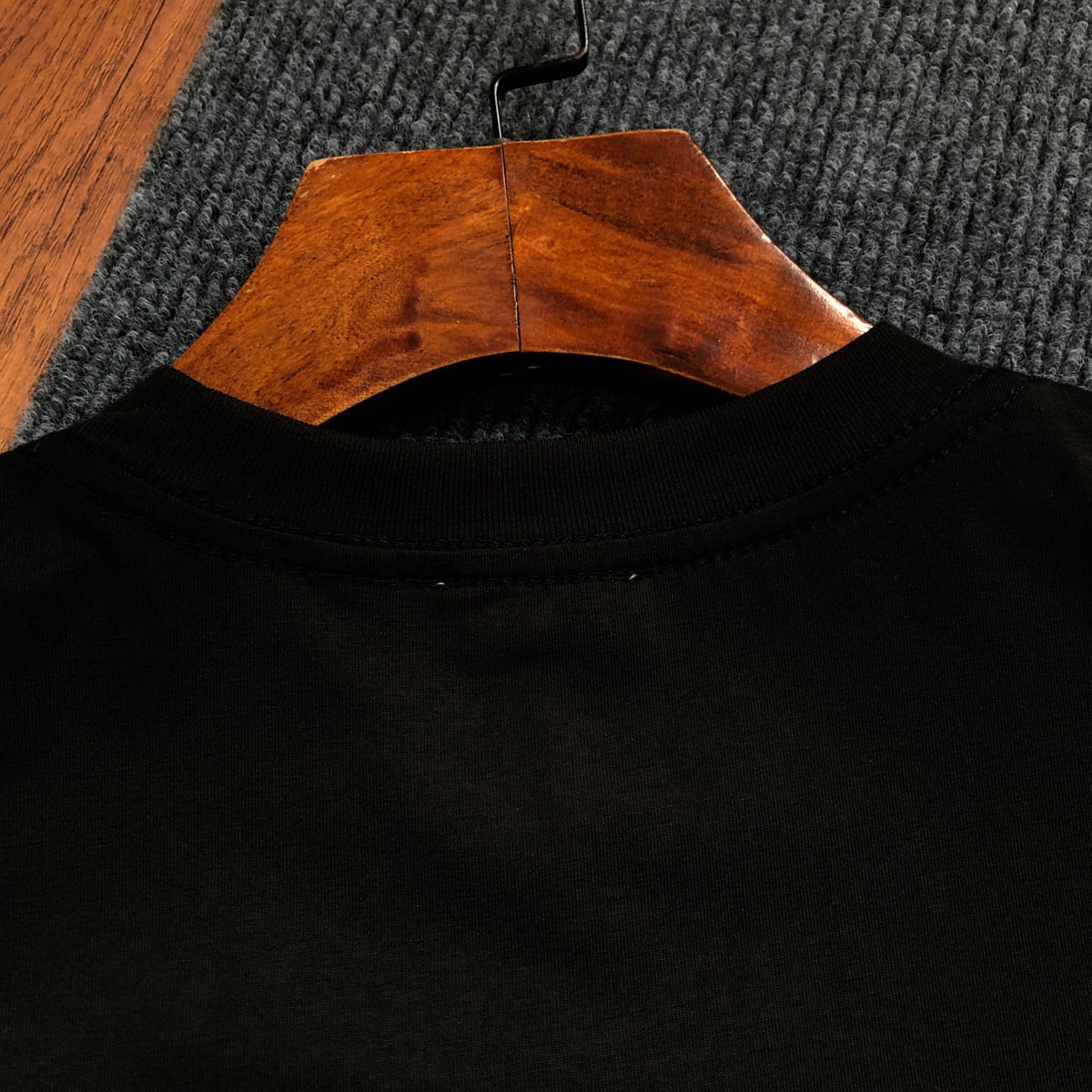 Men's Cotton Crew Neck Short‑Sleeve T‑Shirt, Red Pony Chest Embroidery