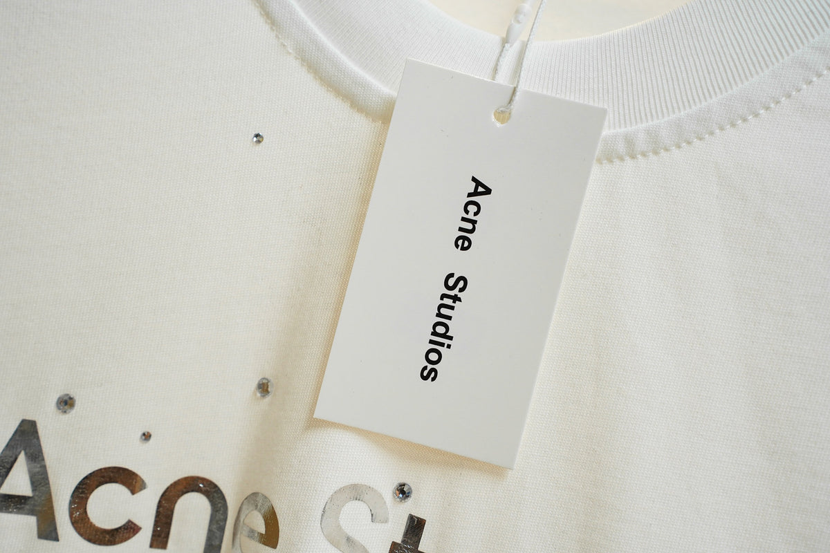 Acne Studios Stockholm 1996 Speckled Print Crew‑Neck Short‑Sleeve T‑Shirt