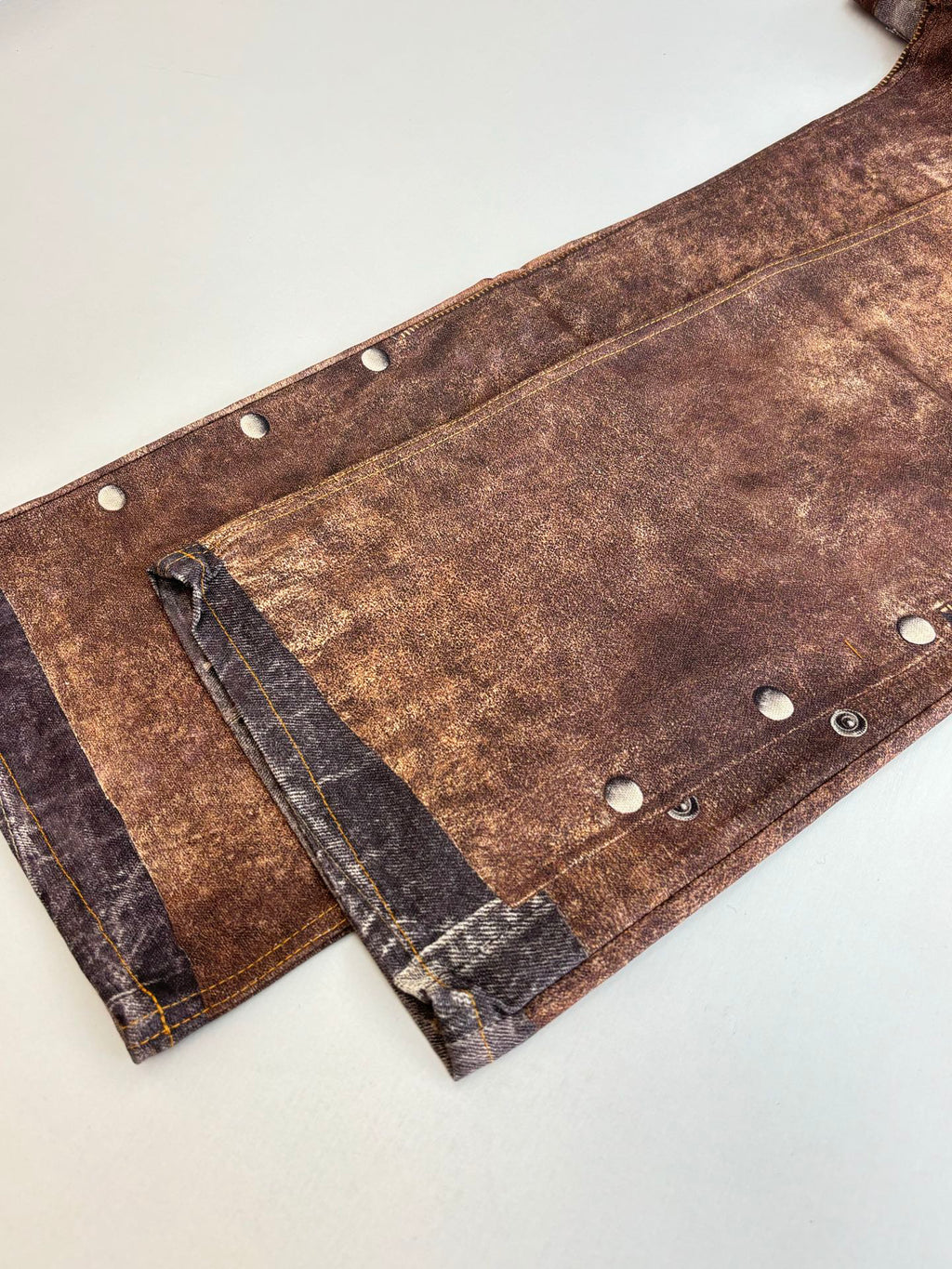 Acne Studios Multi‑Texture Washed Wide‑Leg Jeans