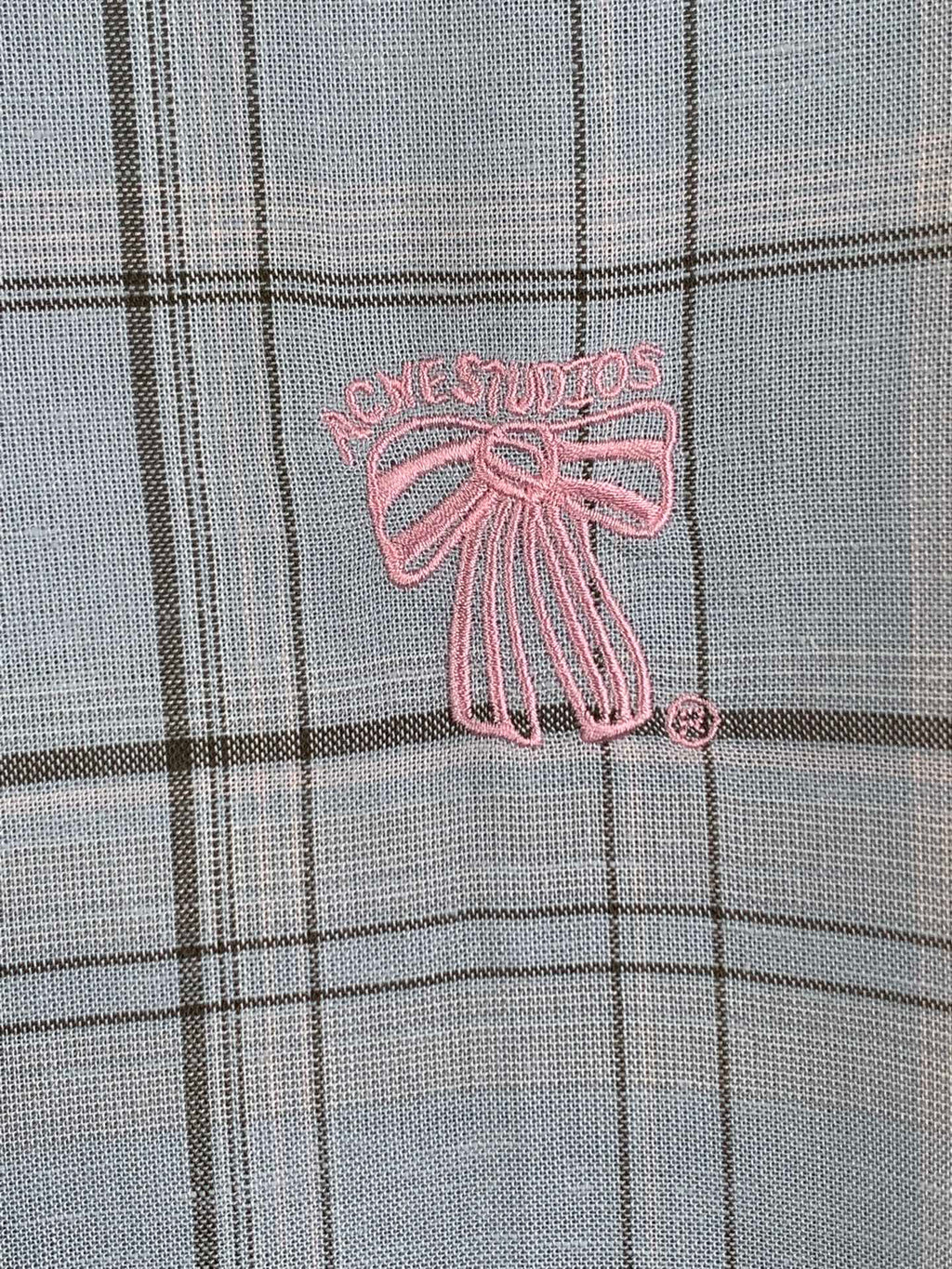 Acne Studios Oversized Plaid Long‑Sleeve Shirt