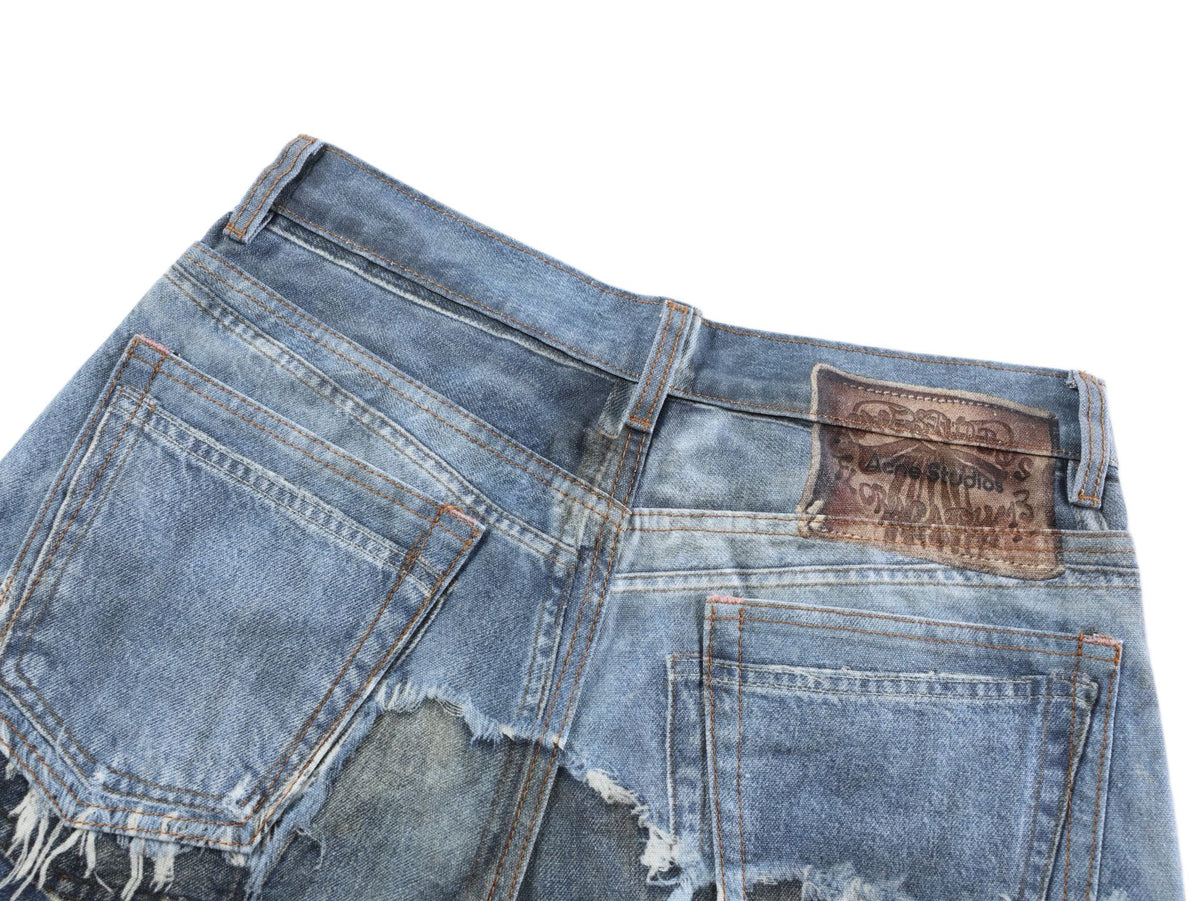 Acne Studios Distressed Wide‑Leg Denim Jeans
