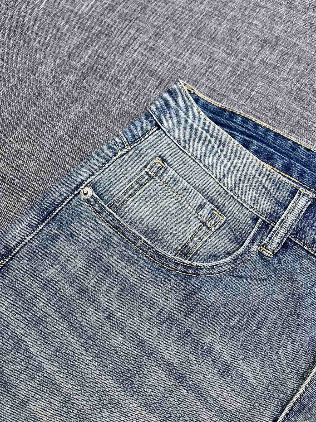 Ralph Lauren Men's Light Washed Wide‑Leg Denim Jeans