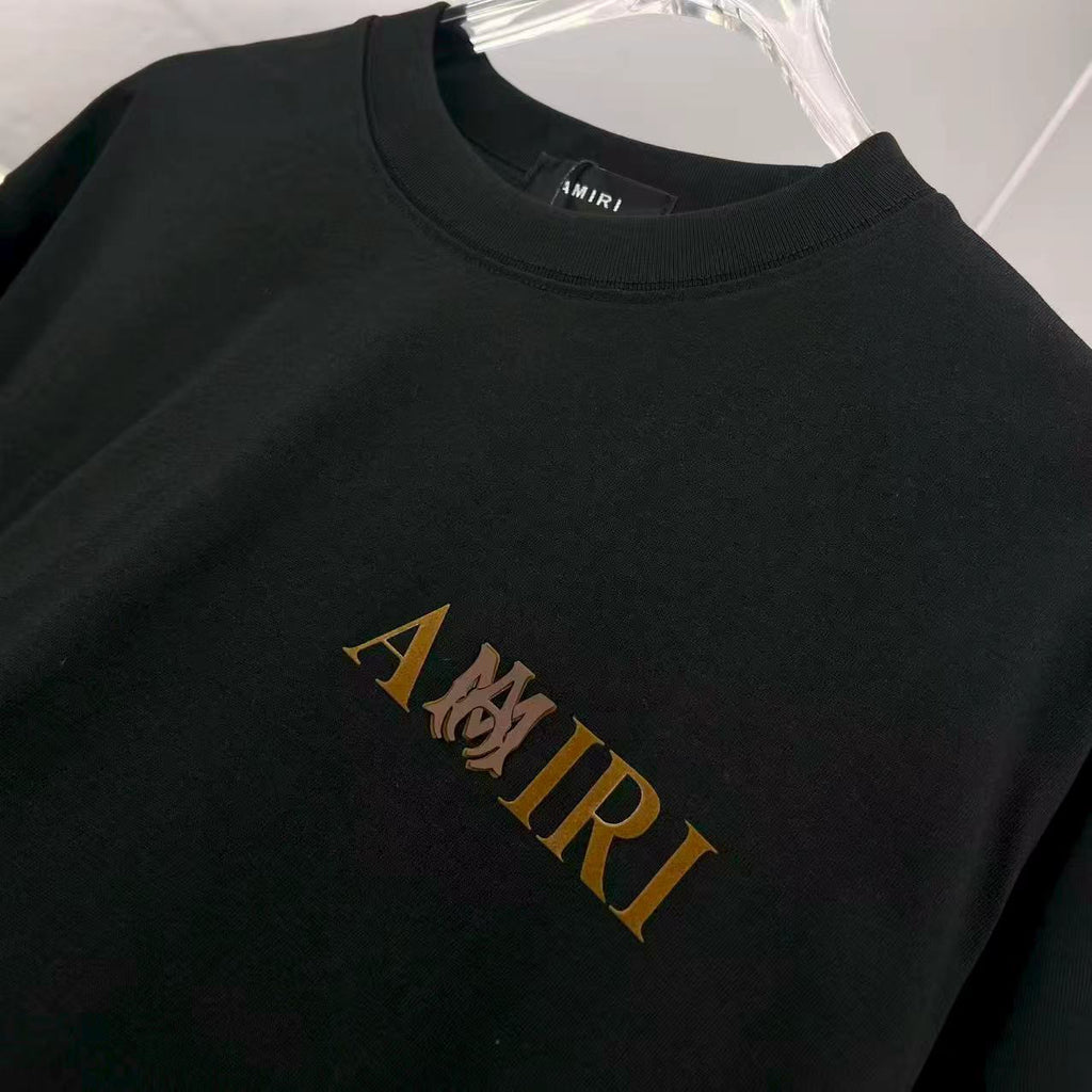 AMIRI Autumn‑Winter Runway Show Graphic Crew Neck Short‑Sleeve T‑Shirt