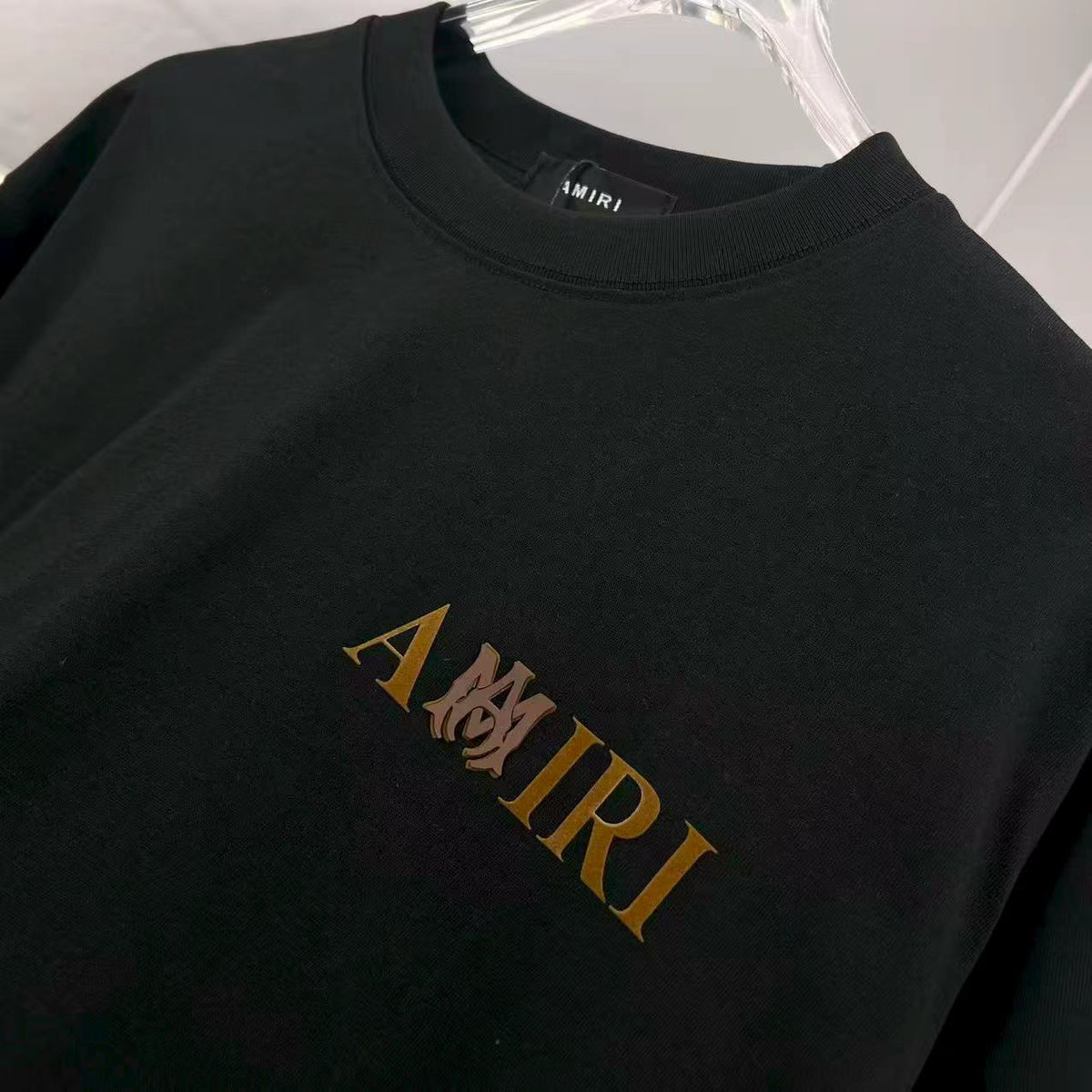 AMIRI Autumn‑Winter Runway Show Graphic Crew Neck Short‑Sleeve T‑Shirt