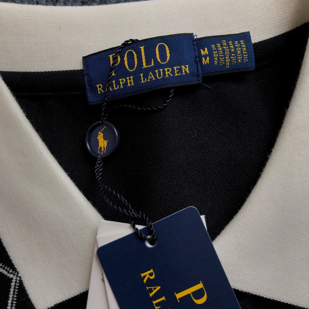 Men's Short‑Sleeve Polo Shirt, Contrast Collar & Trim With White Pony Embroidery