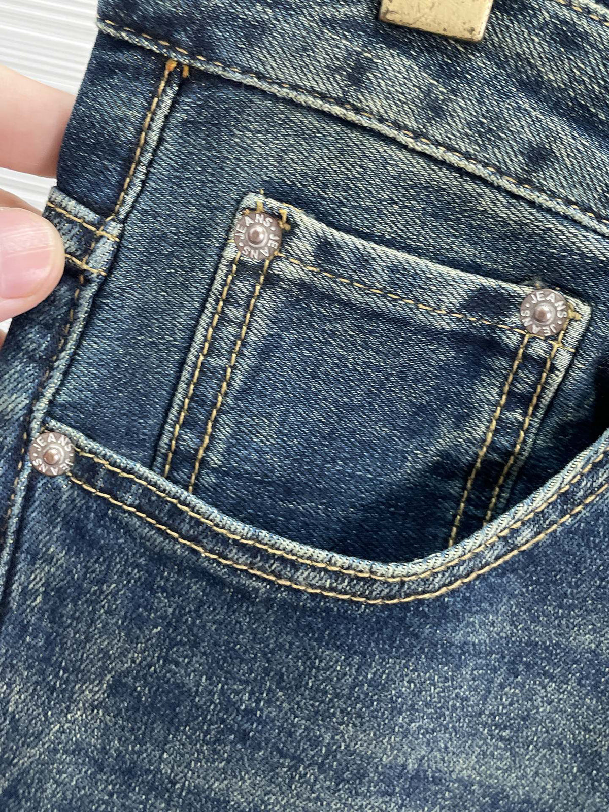 Ralph Lauren Men's Vintage Faded Slim‑Fit Denim Jeans