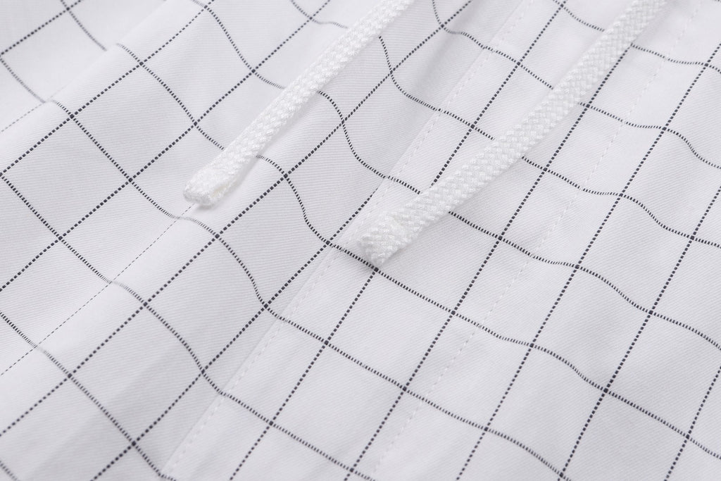 Acne Studios Grid‑Pattern Drawstring Casual Shorts