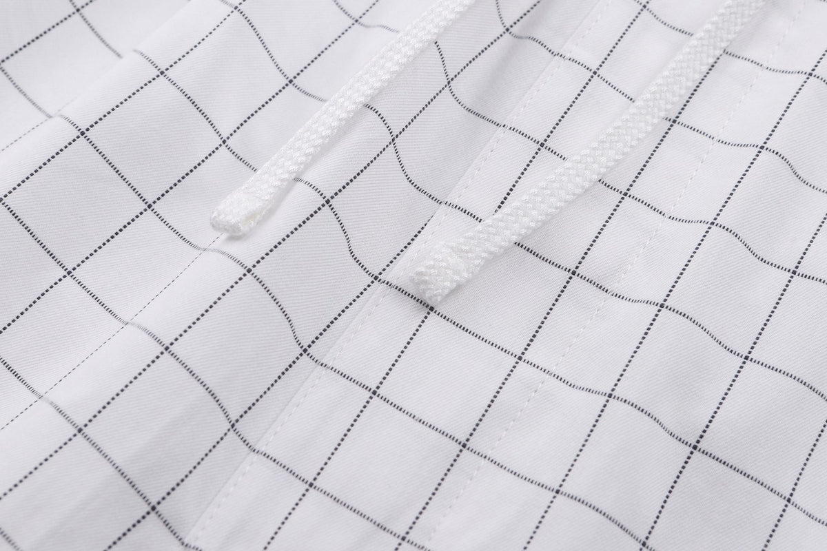 Acne Studios Grid‑Pattern Drawstring Casual Shorts