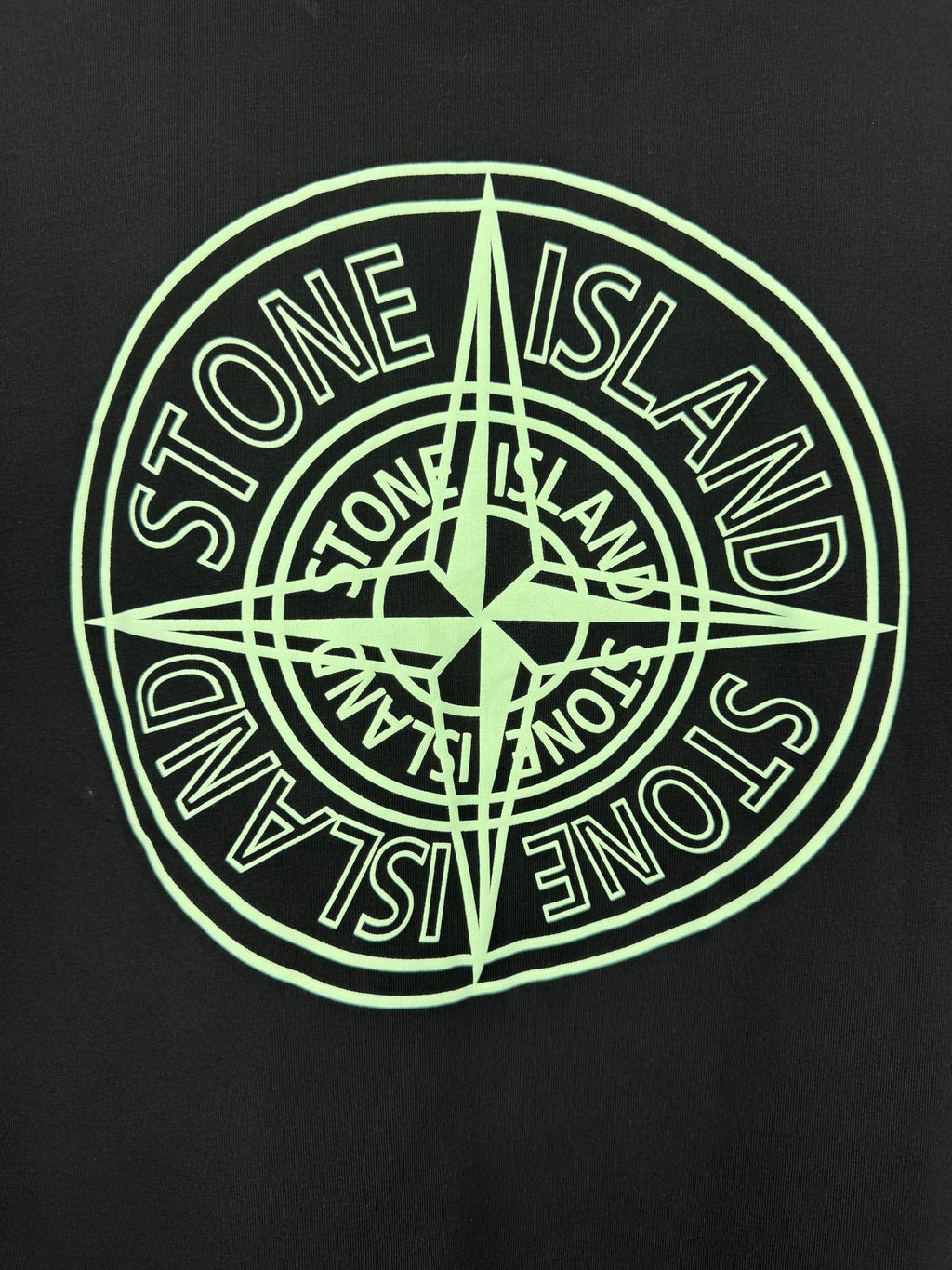 Stone Island Essentials Small Green Compass Logo Print Crew Neck T-Shirt
