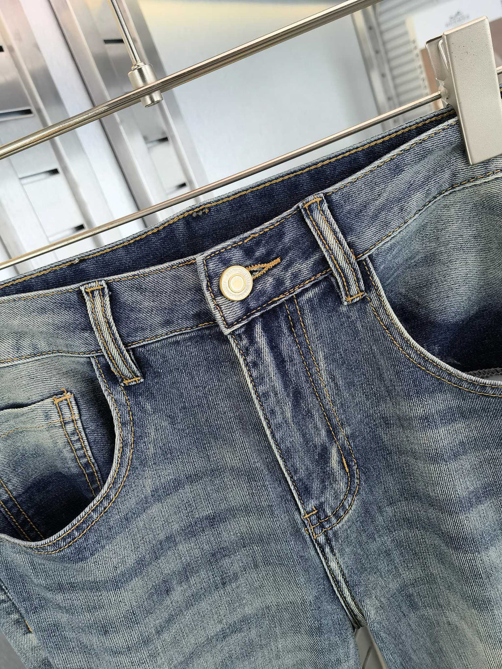 Ralph Lauren Men's Light Wash Flare‑Leg Denim Jeans