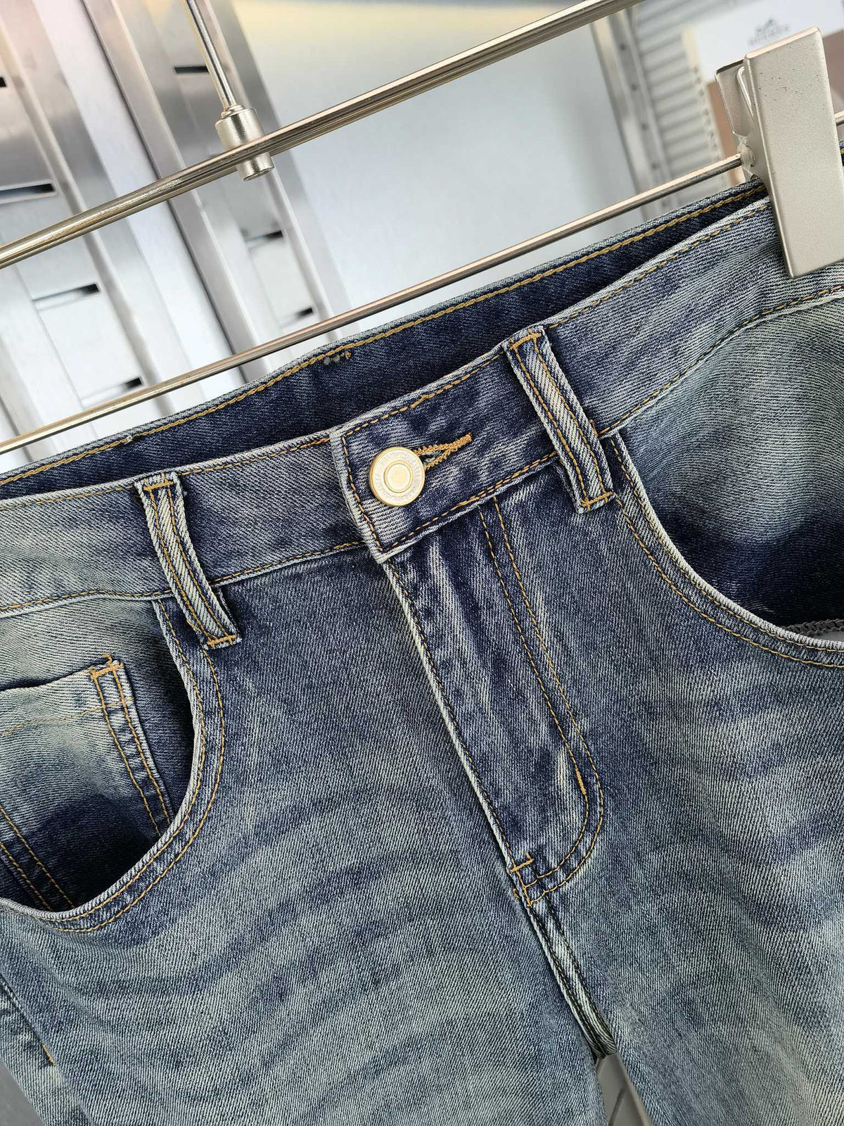 Ralph Lauren Men's Light Wash Flare‑Leg Denim Jeans
