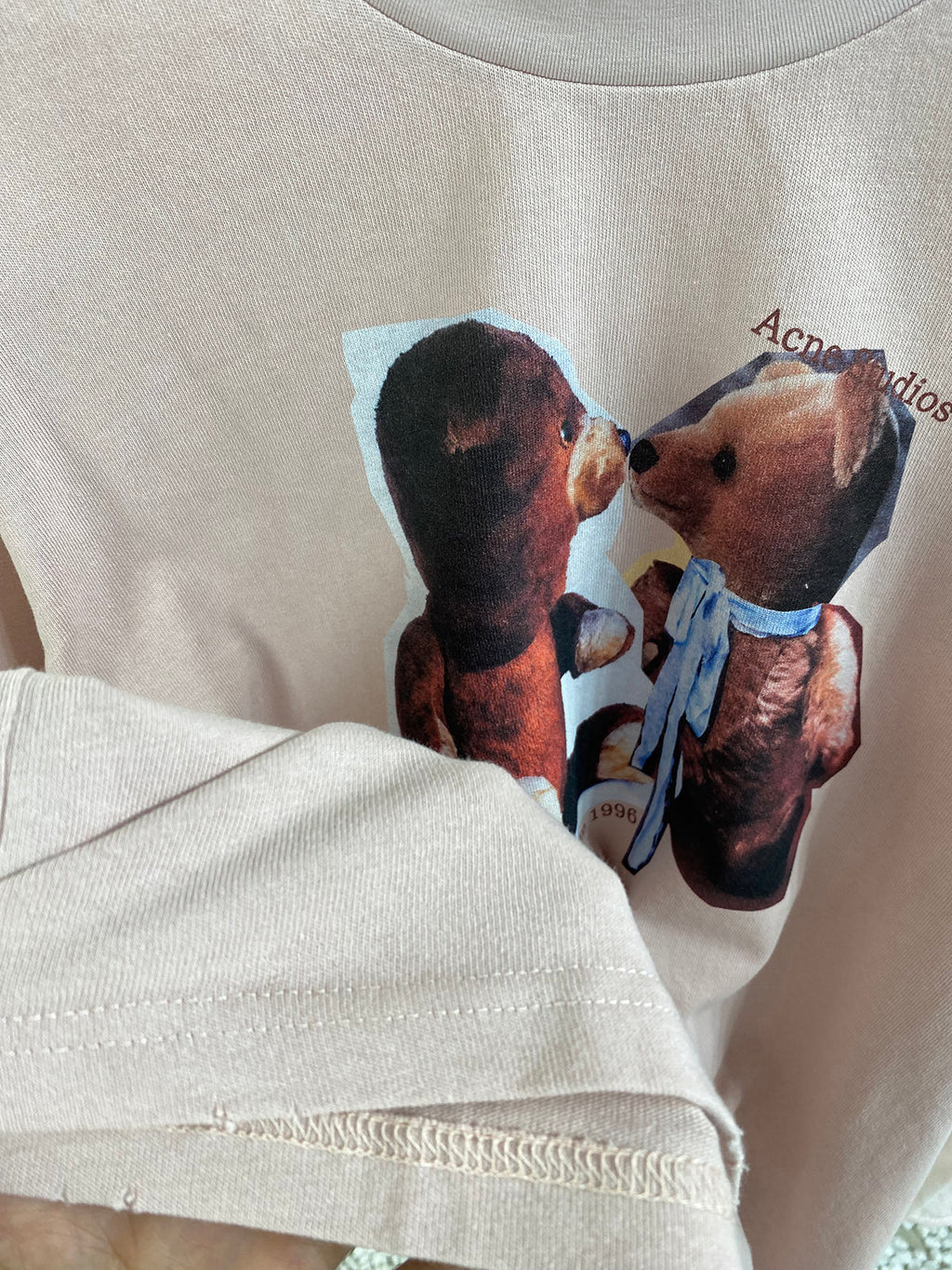 Acne Studios Short‑Sleeve Teddy Bear Graphic Print T‑Shirt