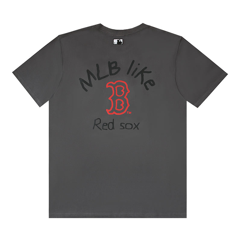 MLB Hand‑Drawn Letter Graphic Cotton Short‑Sleeve T‑Shirt