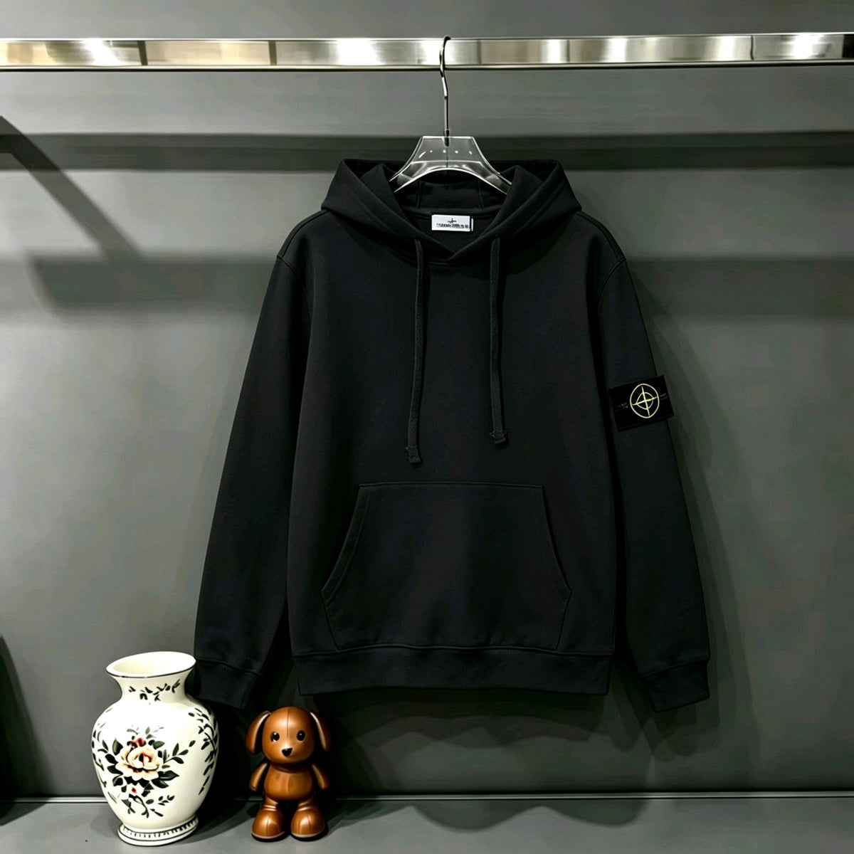 Stone Island Classic Compass Badge Pullover Hoodie Sweatshirt