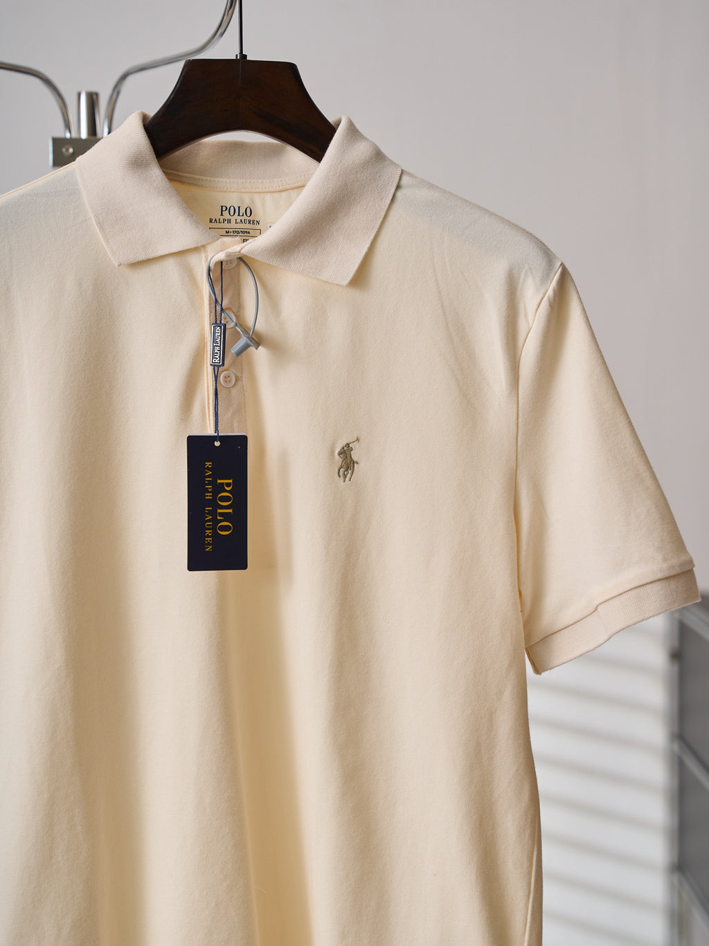 Polo Ralph Lauren Men's Classic Short‑Sleeve Polo Shirt, Khaki Pony Embroidery