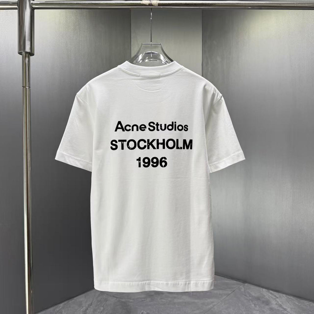Acne Studios Centered Text‑Logo Crew‑Neck Short‑Sleeve T‑Shirt
