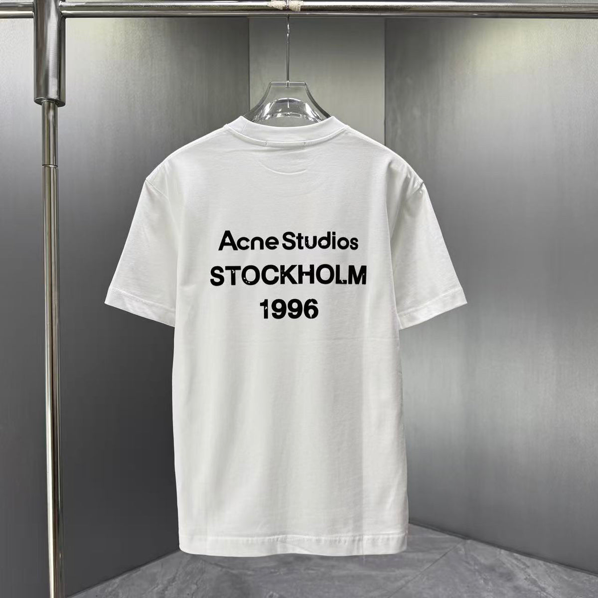 Acne Studios Centered Text‑Logo Crew‑Neck Short‑Sleeve T‑Shirt
