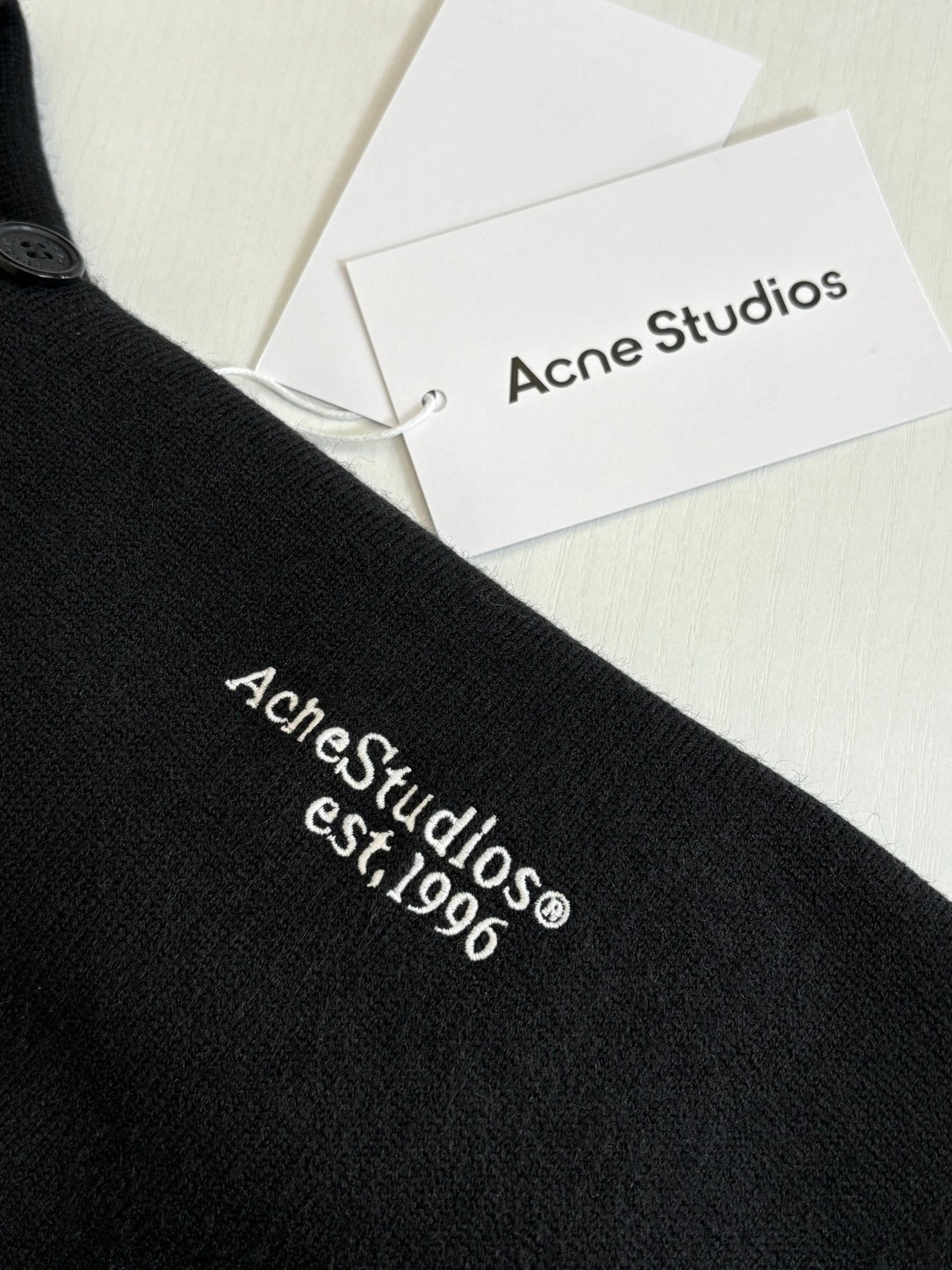 Acne Studios Knitted Long‑Sleeve Polo Sweater