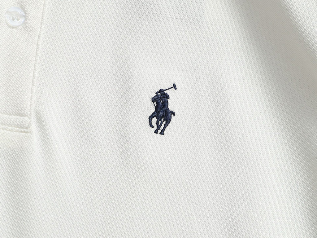 Ralph Lauren Men's White Short‑Sleeve Classic Polo Shirt With Embroidered Pony Logo