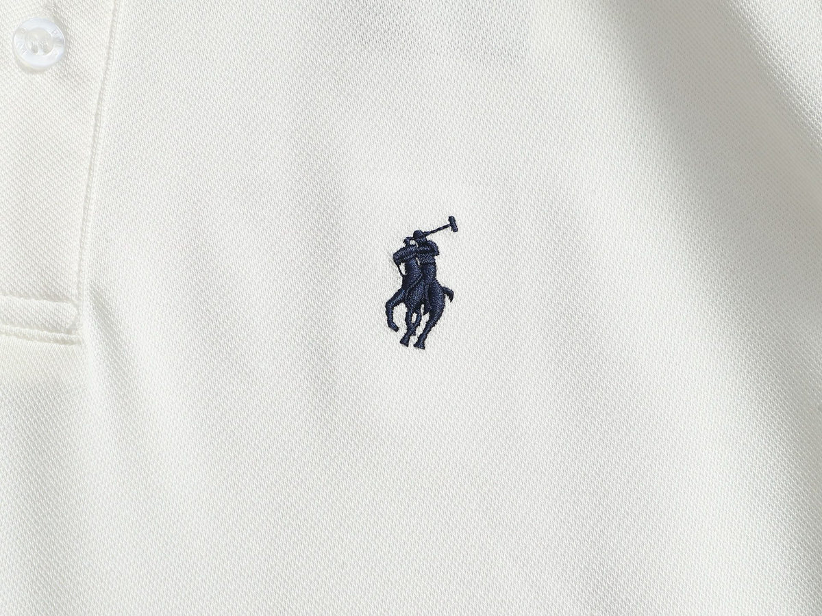 Ralph Lauren Men's White Short‑Sleeve Classic Polo Shirt With Embroidered Pony Logo