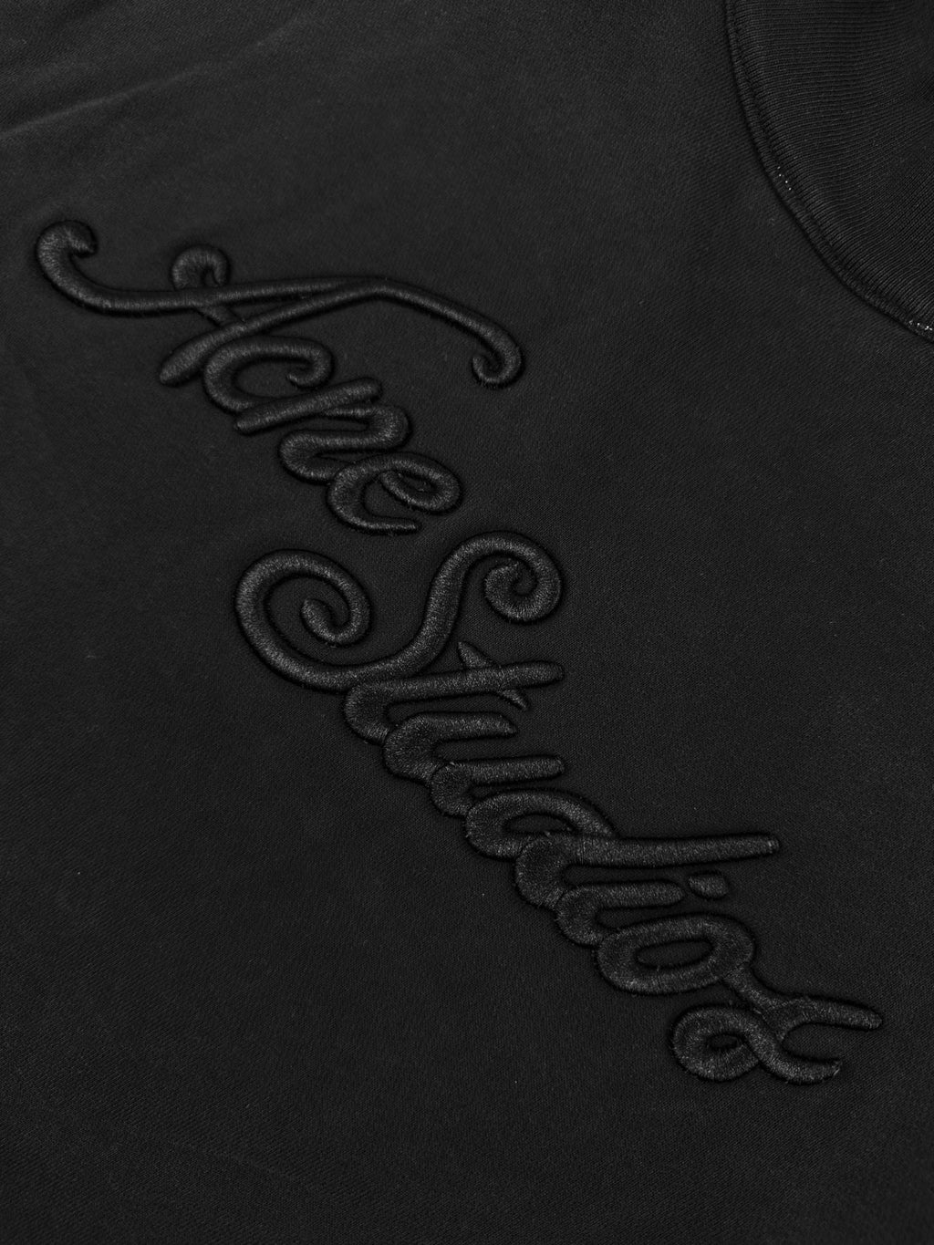 Acne Studios Full‑Zip Stand Collar Tone‑on‑Tone Script Sweat Jacket