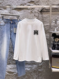 AMIRI MA Monogram Chest Graphic Long‑Sleeve Tee, Black
