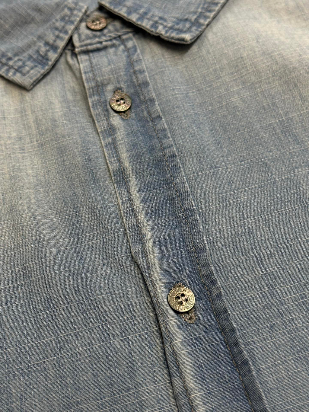 Acne Studios Oversized Short‑Sleeve Denim Button‑Down Shirt