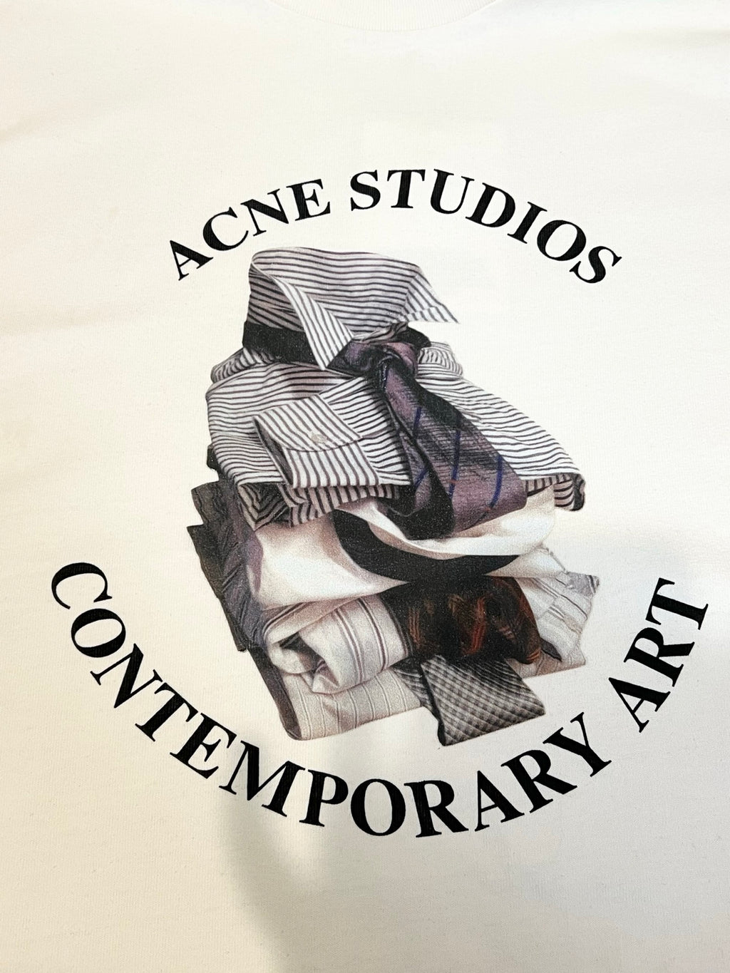 Acne Studios Contemporary Art Graphic Print Oversized Short‑Sleeve T‑Shirt