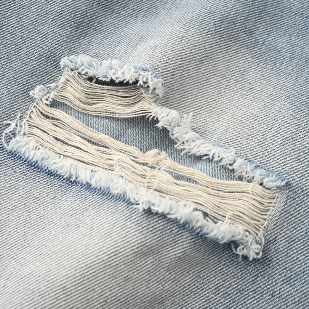 Acne Studios Multi‑Ripped Wide‑Leg Jeans