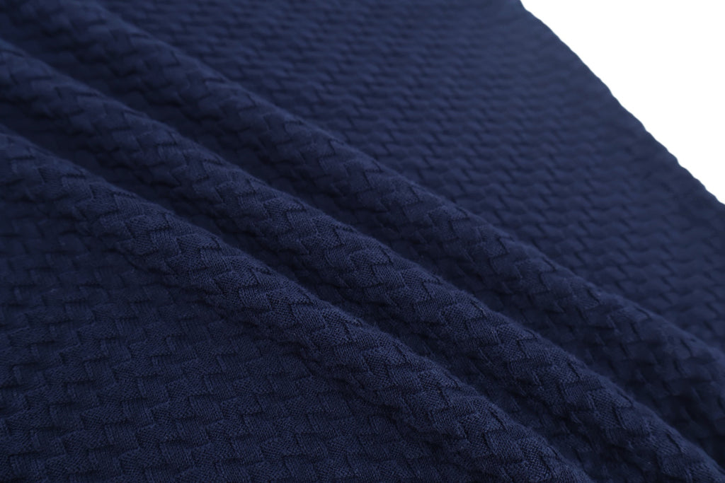 Emporio Armani Textured Knit Crew Neck Short‑Sleeve Top