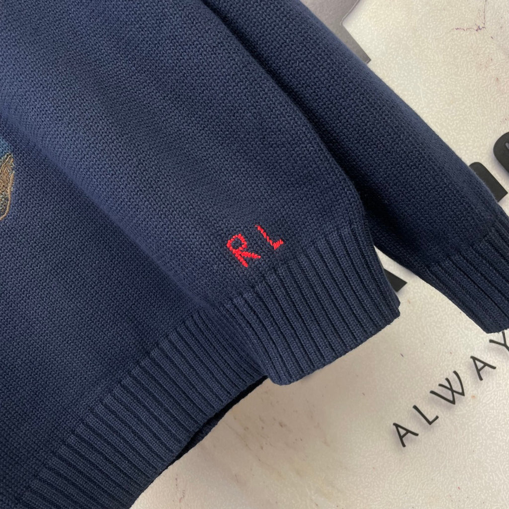 Ralph Lauren Men's Polo Bear Crew‑Neck Knit Sweater