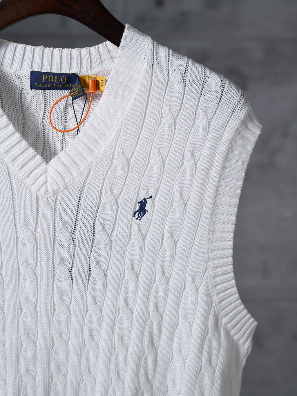 Ralph Lauren Men's Cable‑Knit V‑Neck Sweater Vest