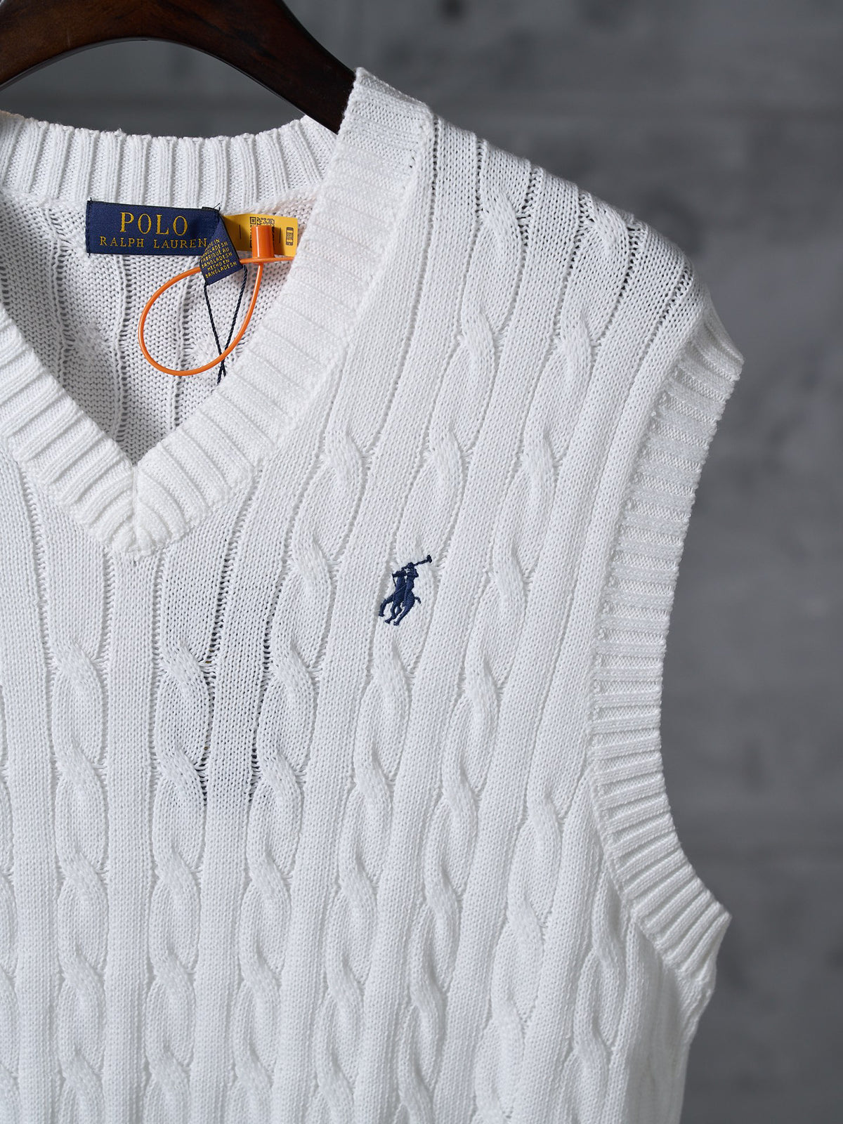 Ralph Lauren Men's Cable‑Knit V‑Neck Sweater Vest