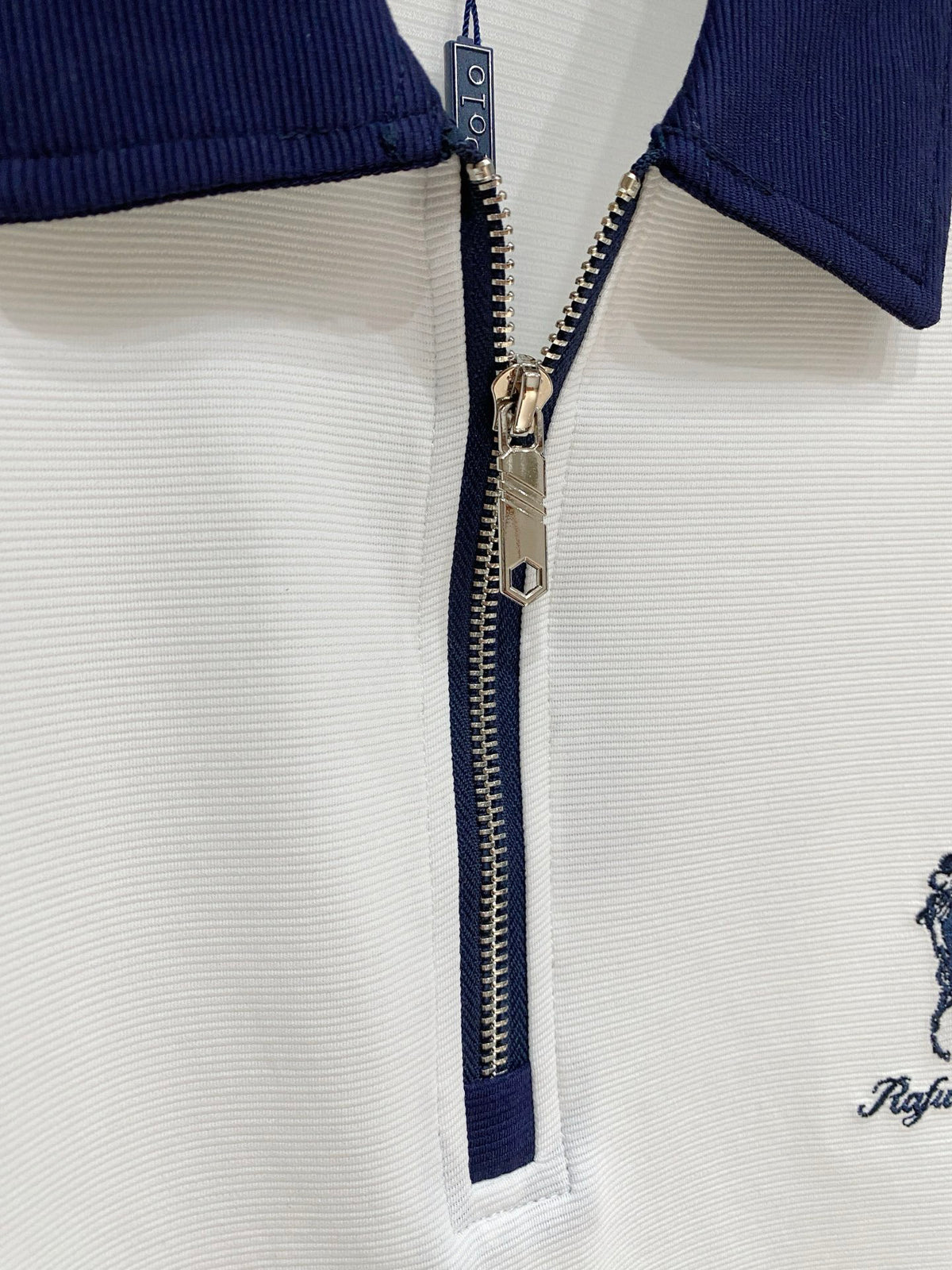 Polo Ralph Lauren Men’s Color‑Block Collar Half‑Zip Short‑Sleeve Polo Shirt
