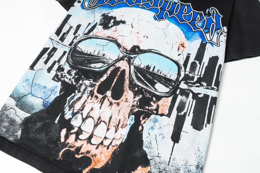 Godspeed Skull Graphic Vintage Washed Tee