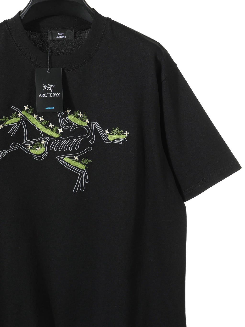 Arc'teryx Floral Embroidery Fossil‑Bird SS T‑Shirt
