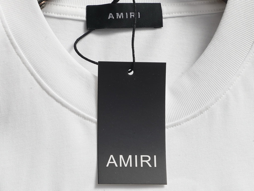 AMIRI MA Logo Gradient Starburst Print Crew Neck Short‑Sleeve T‑Shirt