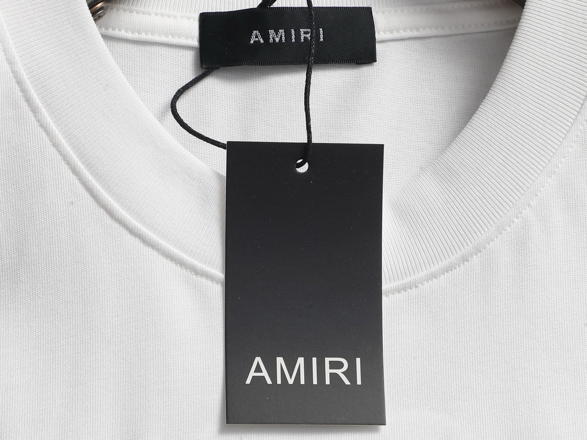 AMIRI MA Logo Gradient Starburst Print Crew Neck Short‑Sleeve T‑Shirt