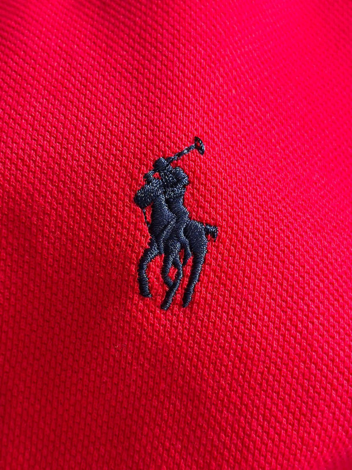 Kids Pique Knit Short‑Sleeve Polo Shirt Small Horse Embroidery Solid Red Casual Top