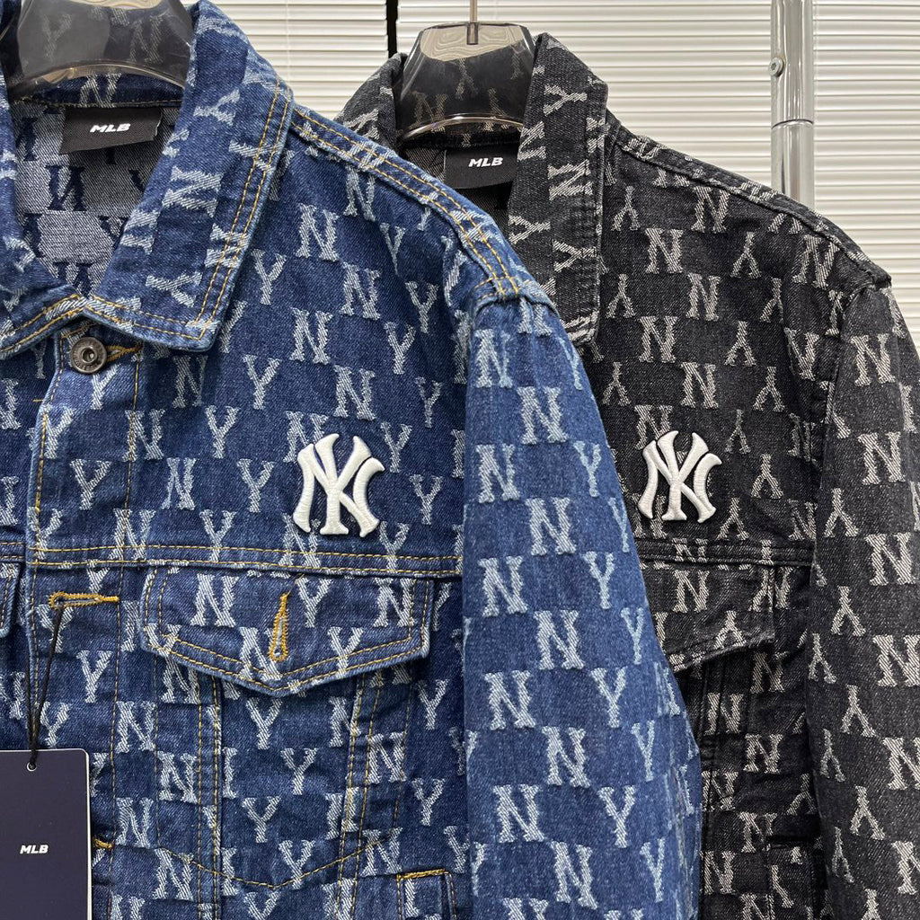NY Yankees All-Over Monogram Denim Jacket