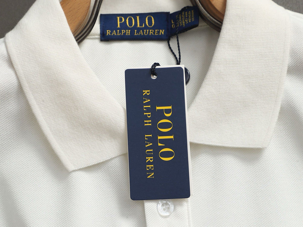 Ralph Lauren Men's White Short‑Sleeve Classic Polo Shirt With Embroidered Pony Logo