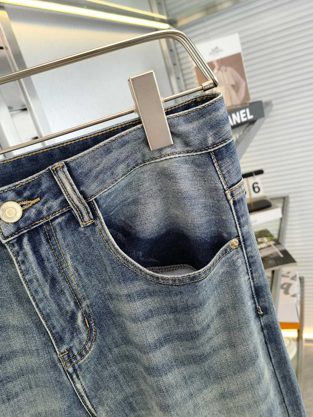 Ralph Lauren Men's Light Wash Flare‑Leg Denim Jeans