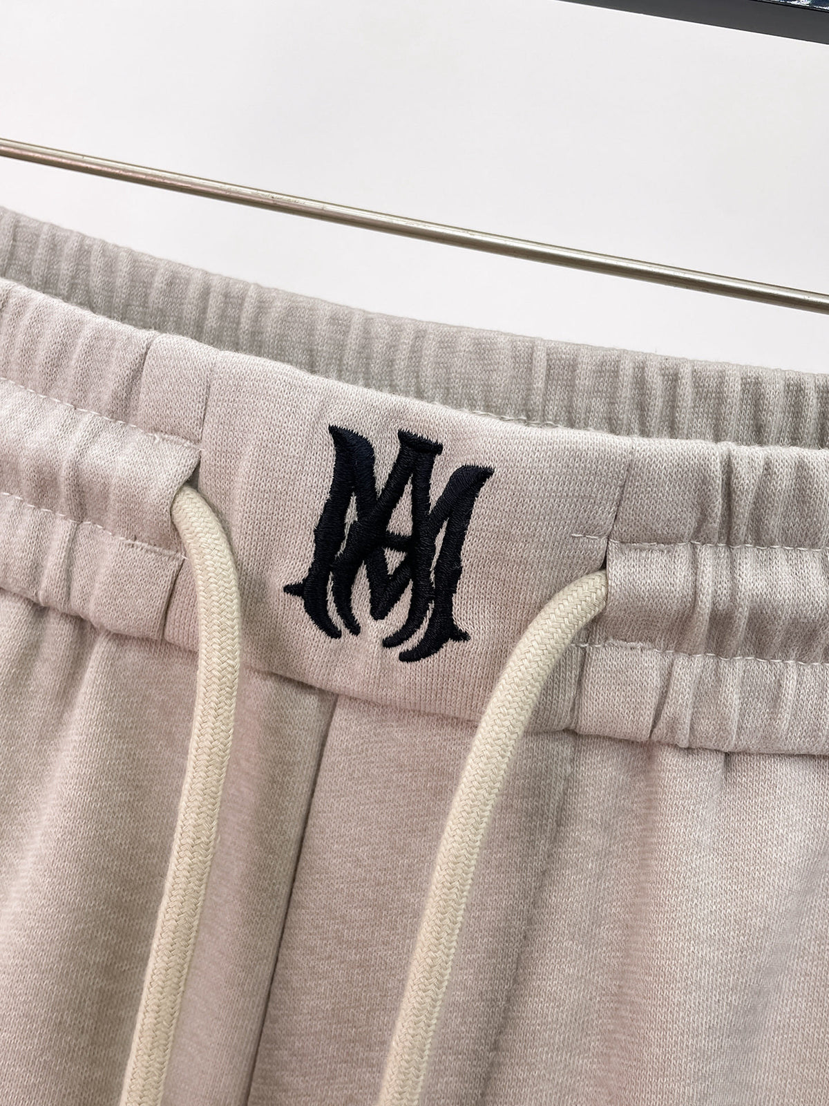 AMIRI Tie‑Dye Patch Logo Drawstring Casual Shorts
