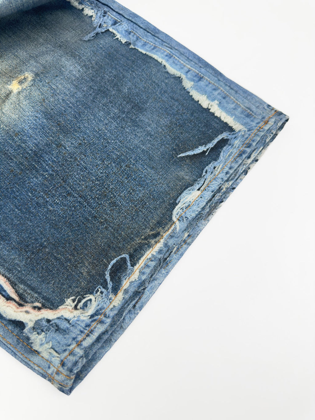 Acne Studios Distressed Knee‑Length Denim Shorts
