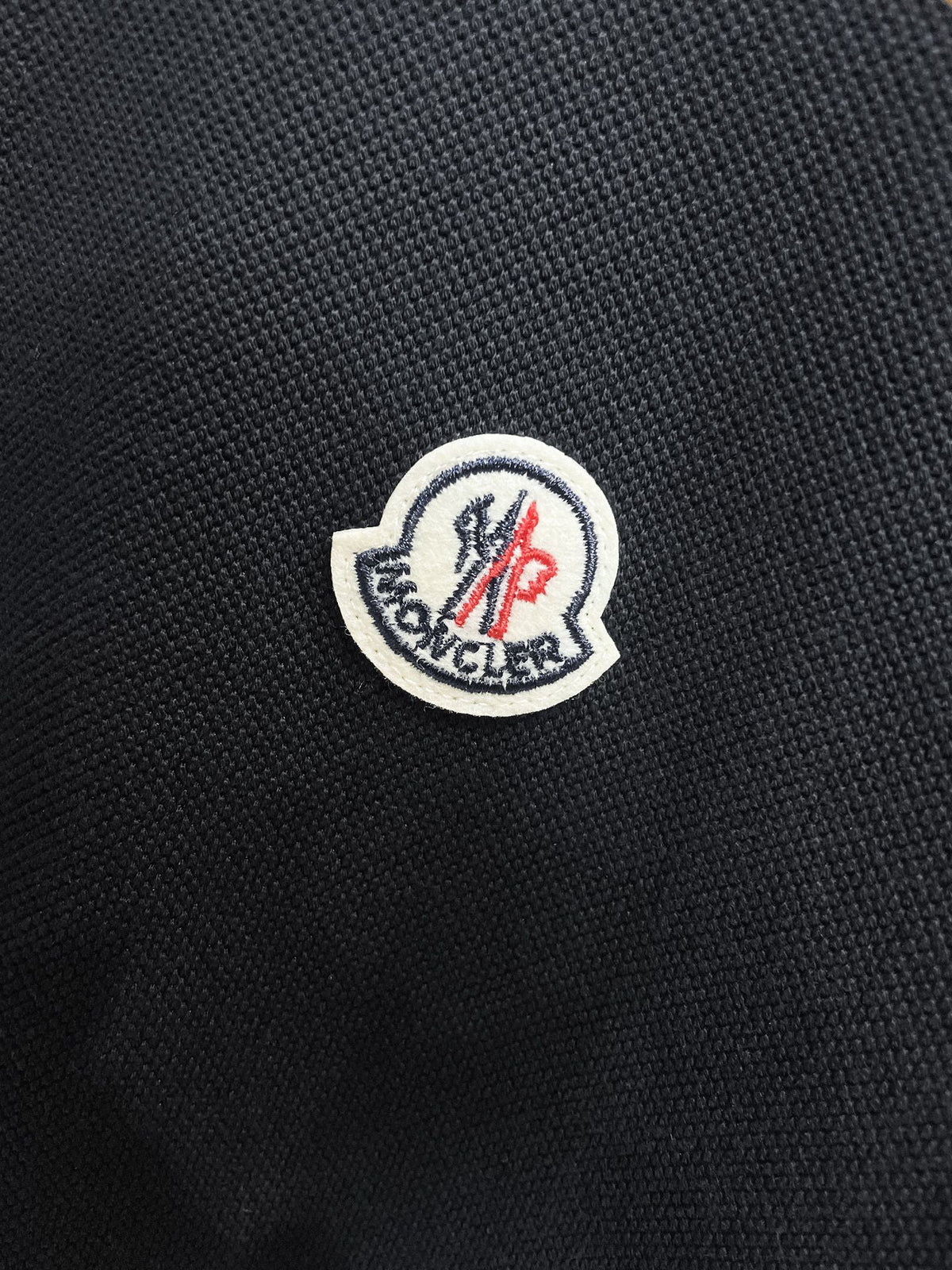 Moncler Badge Piqué Polo Shirt Black