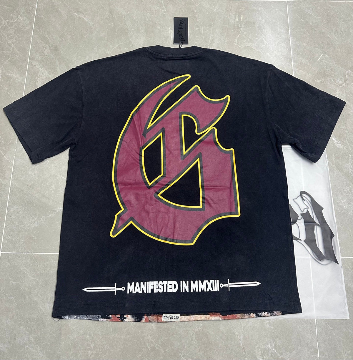 Godspeed Football Skeleton Vintage Short‑Sleeve Tee (Washed Black)