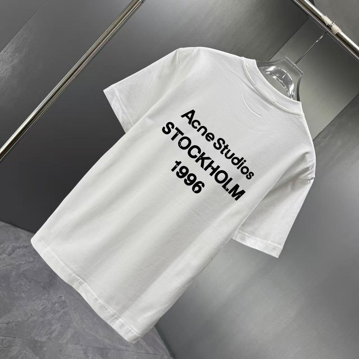 Acne Studios Centered Text‑Logo Crew‑Neck Short‑Sleeve T‑Shirt