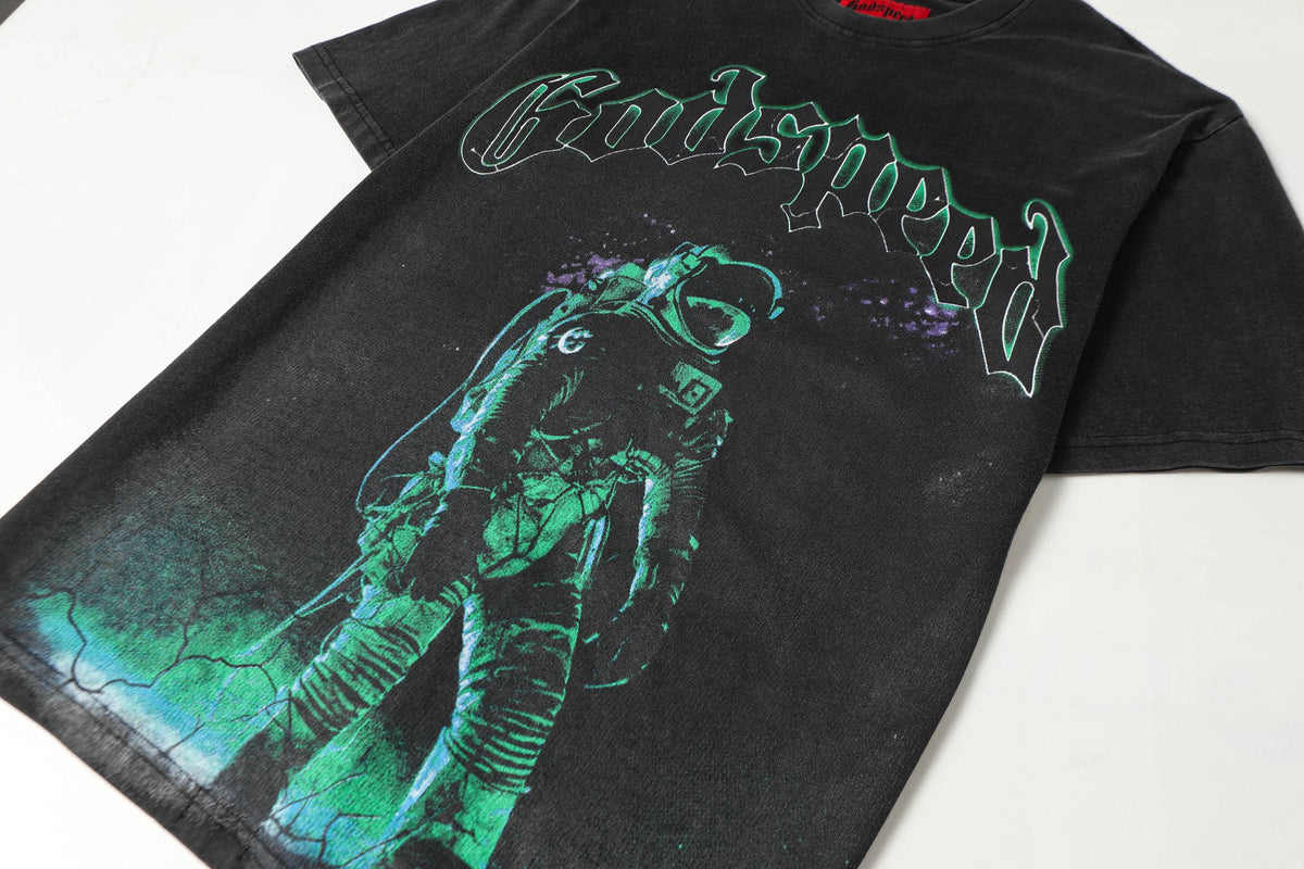 Godspeed Astronaut Space Graphic T‑Shirt