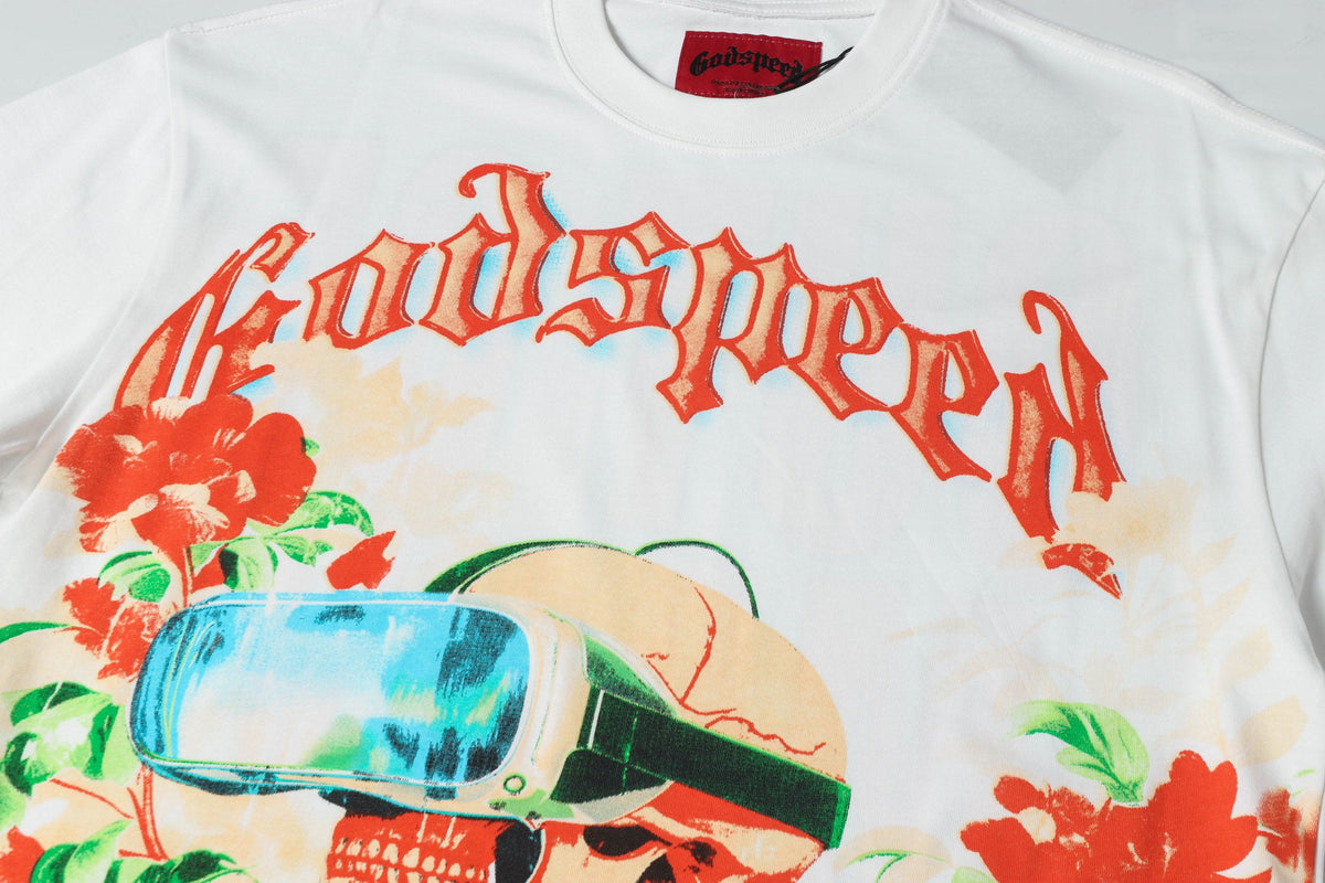 Godspeed Vision Flowers Short‑Sleeve T‑Shirt (White)